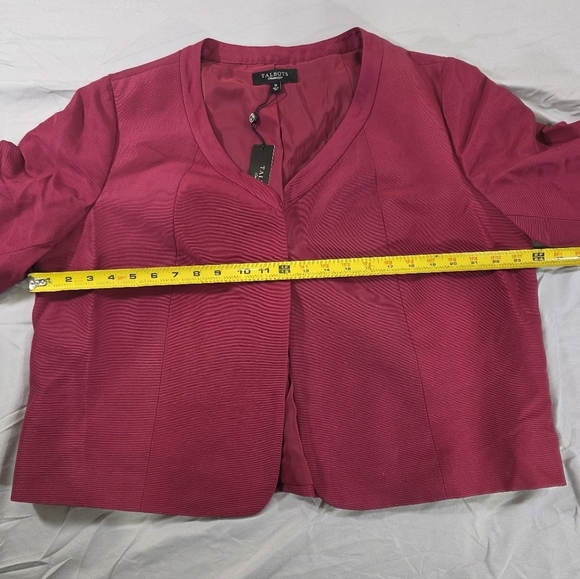 NWT Talbots Fuscia Cotton Silk Blazer - Picture 6 of 7